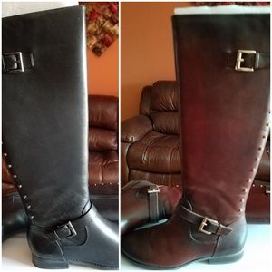 Alex Marie Soft leather riding boots; available in black or whiskey